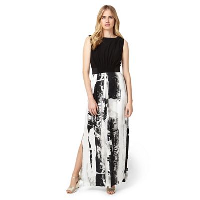 Black And Multi Claireen Printed Maxi Dress